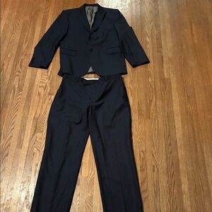Austin Reed Navy Pin Stripe Men’s Suit from Moore’s. 100% Wool Fabric
